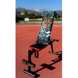 Pamuklu Yeni Nesil Fitness Spor Havlusu - Dijital Baskılı - Hızlı Kuruyan Mikrofiber | Leopar - 35 x 90 cm - Siyah