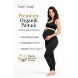 Pamuklu Yüksek Bel Göbek Destekli ve Siyah Esnek Penye Hamile Taytı