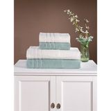 Pamuklu4'lü Banyo Havlu Seti Hamam Takımı Seti Günlük Çeyizlik Banyo Havlusu - 70 x 140 cm - Yeşil