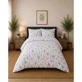 Pamuva Çift Kişilik Nevresim Takımı %100 Pamuk 200X220 | Lastikli Çarşaflı 160X200 - Mor - Pembe - Turuncu - 200 x 220 cm