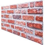 Pan Dekor 5 Adet (2,5m2) Tuğla Desenli 3 Boyutlu Renkli Strafor Köpük Duvar Kaplama Paneli (BR-549)