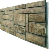 Pan Dekor 5 Adet (3m2) x Tuğla Strafor Diş Cephe Duvar Paneli (DCS-405) - 120 x 50 - Kahverengi - Tekli