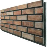 Pan Dekor 5 Adet (3m2) x Tuğla Strafor Dış Cephe Duvar Paneli (DCT-502) - 120 x 50 - Kahverengi - Tekli