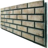Pan Dekor 5 Adet (3m2) x Tuğla Strafor Dış Cephe Duvar Paneli (DCT-507) - 120 x 50 - Bej - Tekli