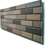 Pan Dekor 5 Adet (3m2) x Tuğla Strafor Dış Cephe Duvar Paneli (DCT-509) - 120 x 50 - Kahverengi - Tekli