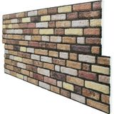Pan Dekor 5 Adet(2,5m2) x Minik Taş Desenli 3 Boyutlu Renkli Strafor Köpük Duvar Kaplama Paneli (MN-604)