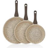 Pan Döküm 3'lü Tava Seti Creamy 20-24-28 cm
