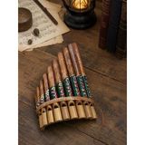 Pan Flüt El Yapımı Bambu Üflemeli Müzik Aleti 10'Lu 24 X 13 Cm Otantik Dekoratif Enstrüman