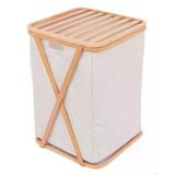 Panalı Bambu Çamaşır Sepeti (Pnl-B9035) Demonte