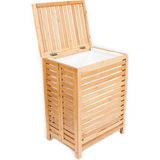 Panalı Bambu Katlanır Çamaşır Sepeti PNLB9123