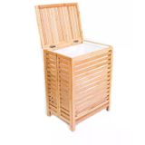 Panalı Bambu Katlanır Çamaşır Sepeti Pnlb9190