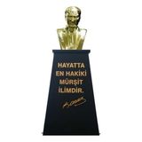 Panapole Atatürk Büstü (55 cm Pirinç)+ Kaide (100 cm) Ilkokul Modeli