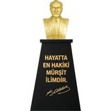 Panapole Atatürk Büstü (55CM Pirinç)+ Kaide (100CM) Ilkokul Modeli