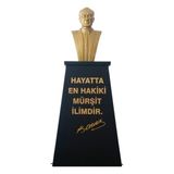 Panapole Atatürk Büstü (60 cm Fiber)+ Kaide (120 cm) Lise Modeli