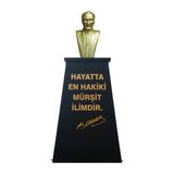 Panapole Atatürk Büstü (70 cm Alüminyum)+ Kaide (100 cm) Ilkokul Modeli