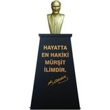 Panapole Atatürk Büstü (70 cm Alüminyum)+ Kaide (120 cm) Lise Modeli