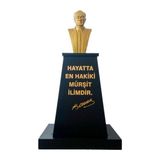 Panapole Atatürk Büstü (70 cm Fiber)+ Kaide (120 cm)+ Alt Tabla Lise Modeli