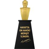 Panapole Atatürk Büstü (70CM Alüminyum)+ Kaide (100CM) Ilkokul Modeli