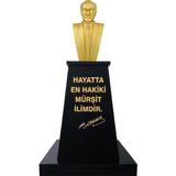 Panapole Atatürk Büstü (70CM Fiber)+ Kaide (120CM)+ Alt Tabla Lise Modeli