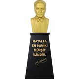 Panapole Atatürk Büstü (80CM Alüminyum)+ Kaide (120CM) Lise Modeli