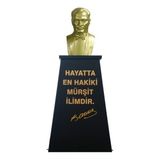 Panapole Atatürk Büstü (85 cm Alüminyum)+ Kaide (120 cm) Lise Modeli