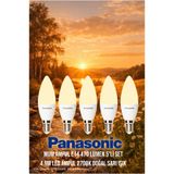 PANASONIC 4.9W Mum Ampul E14 2700K Sarı Işık | Sıcak Işık, Tasarruflu LED Ampul