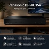 Panasonic 4K Blu-Ray Oynatıcı "dolby Atmos Desteğiyle Filmin Sesini Sisteminize Taşıyın" - Siyah
