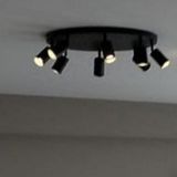 panasonıc ampllü 60 cm siyah led avize hareketli başlıklar led avize salon avize 8li led avize MYL003531