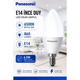 PANASONIC E14 Mum Ampul 6.5W 6500K Beyaz Işık 50W Güçlü Aydınlık Tasarruflu LED