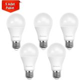 Panasonic E27 LED Ampul 8,5W 60W 860LM 6500K Beyaz - 5'li Paket - 1 - 10 W