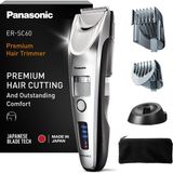 Panasonic ER-SC60-S803 Erkekler Için Saç Kesme Makinesi, Taşınabilir Akülü Su Geçirmez Düzeltici, Gelişmiş Bıçaklar, 39 Uzunluk, 2 Ek Parça, Kablosuz ve Kablolu, Şarj Tabanı, Gümüş