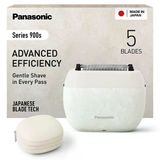 Panasonic Es-Pv6b-W803 Series 900S Premium Kompakt Tıraş Makinesi, Erkekler İçin 5 Bıçaklı Islak Ve Kuru Tıraş Makinesi, Duyarlı Sakal Sensörü, Usb-C, Premium Kılıf, Nagorı® Mermer Beyazı