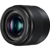 Panasonic H-H025E LUMIX G Sabit Yanma Genişliği 25 mm F1.7 ASPH. Objektif (görüntü açısı 47°, filtre boyutu 46 mm, yakın ayar sınırı 0,25 m) siyah