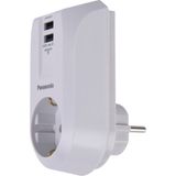 Panasonic Tekli 5V/2A Çift USB Çıkışlı Emniyet Kepenkli Çocuk Korumalı Priz - 1 Adet - Gri