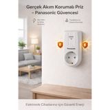 PANASONIC Tekli Akım Korumalı Priz 1080J | Şok ve Voltaj Korumalı Topraklı Fiş Priz