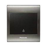 Panasonic Thea Blu Light Anahtar Çerçeve Inox + Beyaz Kapak Siyah