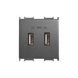 Panasonic Viko Panasonic Thea Modüler Füme USB Şarj Prizi Alt+Kapak 2m 5V-2A - WVTT22314DG-TR