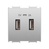 Panasonic Viko Panasonic Thea Modüler Metalik Beyaz USB Şarj Prizi Alt+Kapak 2m 5V-2A - WVTT22314MW-TR