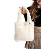 PANCHY CANKY Kadın Peluş Teddy Omuz Çantası - Yumuşak ve Şık Tasarım