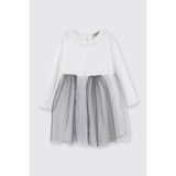 Panço Dress Standart Elbise Kız Çocuk Elbise Beyaz