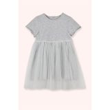 Panço Dress Standart Elbise Kız Çocuk Elbise Gri-melanj