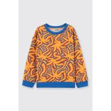 Panço Erkek Bebek Baskılı Bisiklet Somon Sweatshirt