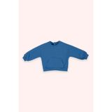 Panço Erkek Bebek Bisiklet Yaka Cep Detaylı Mavi Sweatshirt