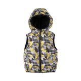Panço Erkek Bebek Desenli Kapüşonlu Şişme Siyah Yelek 0-6 Ay (56-62 cm)