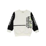 Panço Erkek Çocuk Baskılı Sweatshirt Beyaz