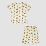 Panço Erkek Çocuk Desenli Pijama Takımı - Bej - 6 Yaş