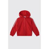Panço Erkek Çocuk Fermuarlı Kırmızı Sweatshirt