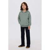 Panço Erkek Çocuk Kapüşonlu Yeşil Sweatshirt 8 Yaş (128 cm)