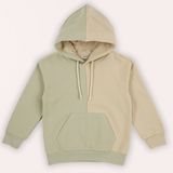 Panço Erkek Çocuk Kontrast Parçalı Kapüşonlu Sweatshirt - 4 Yaş - Bej
