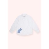 Panço Erkek Çocuk Patch Detaylı Beyaz Gömlek